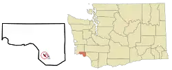 Location of Cathlamet, Washington