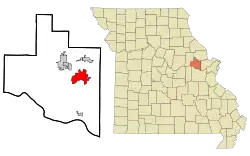 Location of Innsbrook, Missouri