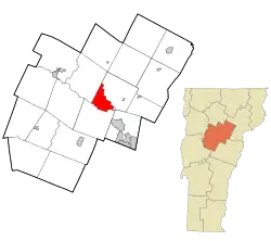 Location in Washington County in Vermont
