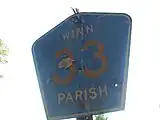 Marker for Winn Parish Road 33, off of LA&nbsp;1230