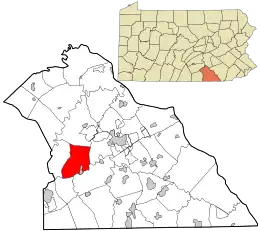 Location in York County and the state of Pennsylvania.