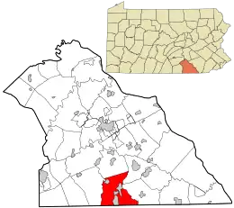Location in York County and the state of Pennsylvania.