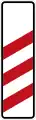 Sign 157-10 / 157-20Three-striped warning for railroad crossing – 240 m distance