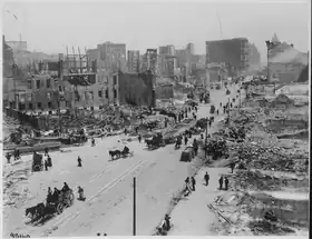 View of Mid-Market, following the 1906 San Francisco earthquake